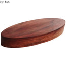 Axya Oval Walnut Dim Sum Plate | Restaurant & Sushi Wooden Specialty Tableware