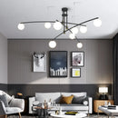 Axyaa Nordic Glass Chandelier for Dining Living Room - G9 LED Pendant Light Fixture