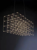 Axyaa Luxury Stainless Steel Crystal Chandelier for Living Room and Dining Room