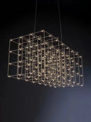 Axyaa Luxury Stainless Steel Crystal Chandelier for Living Room and Dining Room