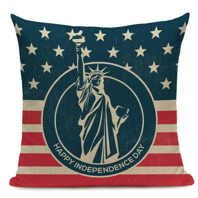 Axyaa Union Jack American Flag Throw Pillow Cases 45x45cm Square Top King Size
