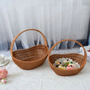 Axyaa Ship-shaped Handheld Basket in Coffee Beige Large Capacity Desktop Organizer