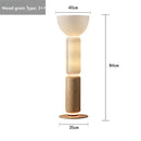 Axyaa Wooden LED Bamboo Glass Floor Lamp - Nordic Luxury Decorative Lighting
