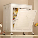 Axyaa Kids Foldable Toy Storage Box with Wheels & Clear Flip Lid