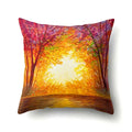 Axyaa Snowflake Christmas Cushion Cover 45*45cm - Four Seasons Scenery Decoration Pillow Case