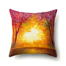Axyaa Snowflake Christmas Cushion Cover 45*45cm - Four Seasons Scenery Decoration Pillow Case