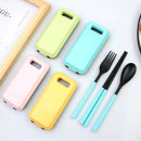 Axyaa Portable Tableware Set in Box - Spoon, Fork, Chopsticks - 3 Pcs