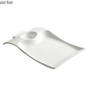 Axyaa Rectangular Ceramic Plate Set for Elegant Dining Experience