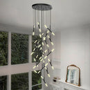 Axyaa LED Staircase Chandeliers: Modern Hanging Lights for Living Room Decor and Indoor Lighting