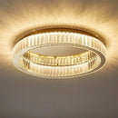 Axyaa Crystal LED Ceiling Lamp: High-end Italian Chandelier for Home Decor Lighting