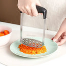 Axyaa Stainless Steel Potato Masher & Garlic Press Kitchen Gadget