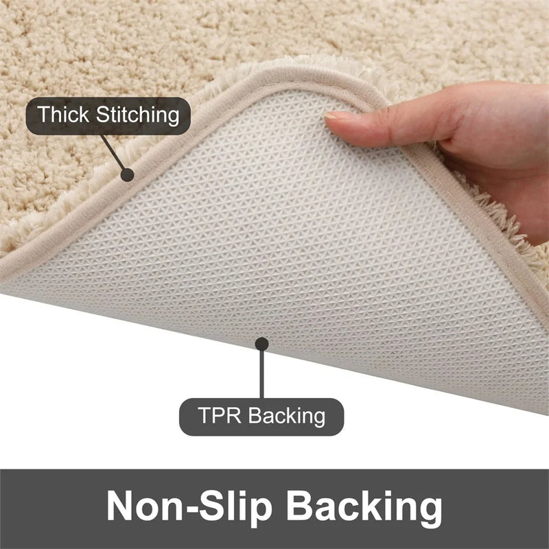 Axyaa Plush Non-Slip Bathroom & Kitchen Floor Mat - Soft, Absorbent, Luxurious Rug