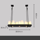 Axyaa Iron Art Glass Candle Chandelier for Home, Restaurant, Kitchen - LED Pendant Lighting