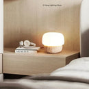 Yellow Cave Stone Wabi Sabi Style Bedside Lamp by Axyaa with Light Source