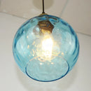 Axya Blue Glass Ball LED Chandelier for Modern Lighting in Restaurant, Kitchen, Bedroom