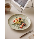 Axyaa Ceramic Shallow Dish: Western Pasta, Cake & Dessert Restaurant Arrangement