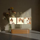 Axyaa Personalized Photo Acrylic Night Light with Message - Unique Gift for Mom