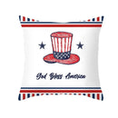 Axyaa LOVE USA Patriotic Letters Decorative Cushion Cover - Cartoon Style Home Decor Pillowcase