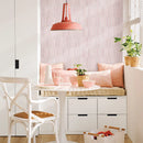 Axyaa Pink Tile Stickers for Kitchen & Bathroom Walls, Water & Mold Resistant