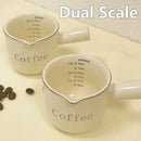 Axyaa Ceramic Measuring Cup with Dual Scale and Handle - Espresso Extraction Tool