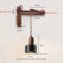 Axyaa Wabi Sabi LED Wall Sconce Yellow Travertine Swing Arm Vintage Room Lights