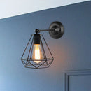 Axya Industrial Retro Loft Wall Lights Vintage Cage Guard Bedside Sconce LED Lamp