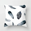 Axyaa Geometric Stripe Pillowcase with English Letter Design