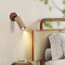 Axyaa Modern Stone Indoor Wall Sconce Light Wood Base Spot Rotatable Lustre