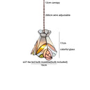 Axyaa Brass Finish Glass LED Pendant Light Fixture for Bedroom & Living Room