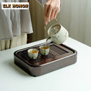 Axyaa Ebony Wood Tea Tray - Kung Fu Tea Set Accessory