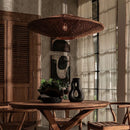 Axyaa Wabi Sabi Style Rattan Chandelier for Retro Living Room and Restaurant