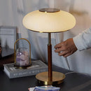 Axyaa White Glass Desk Lamp for Bedroom