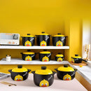 Axya Large Yellow Duck Ceramic Casserole Soup Pot for Cooking Stew