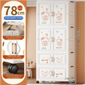 Axyaa Cartoon Wardrobe: Foldable Storage Organizer with Wheels