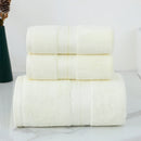 Axyaa Bamboo Towel Set: 2 Hand Face Towels, 1 Big Bath Towel for Cold Feeling, Sport Use