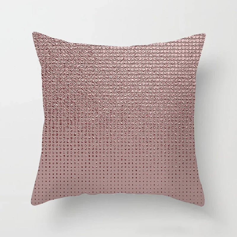 Axyaa Pink Geometric Print Decor Pillow Cover for Modern Luxury Home