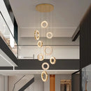 Axyaa LED Crystal Chandelier Ceiling Lamp for Modern Indoor Living Room Lighting
