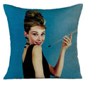 Audrey Hepburn Plush Cushion Cover by Axyaa - Home Decor Sofa Pillow Cover
