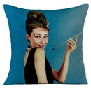 Audrey Hepburn Plush Cushion Cover by Axyaa - Home Decor Sofa Pillow Cover