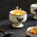 Axyaa Ceramic High Footed Dessert Bowl for Molecular Cooking and Molecular Gastronomy