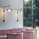 Axyaa Nordic Arm Movable Glass Wall Lamp with G9 Bulb for LED Lighting