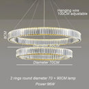 Axyaa Modern LED Crystal Round Chandelier for Dinning Living Room