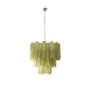 Axyaa Green Glass Pendant LED Chandelier for Modern Living Room Lighting
