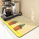 Axyaa Cactus Silicone Coasters Set for Kitchen Table - Absorbent Drying Mat