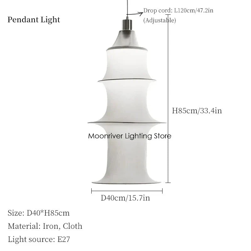 Axyaa Wabi Sabi Cloth Ceiling Lamp living room bedroom chandelier loft home decoration