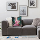 Axyaa Le Jardin Pillowcase Polyester Printed Zip Decor Sofa Cushion Cover