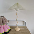 Axyaa Retro Pleated Umbrella Table Lamp Swing Iron Art for Master Bedroom