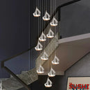Axyaa Nordic Stair Chandelier Living Room Dining Pendant Ceiling Light Indoor Lighting