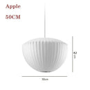 Axyaa White Fabric Lantern LED Pendant Chandelier for Modern Living Spaces