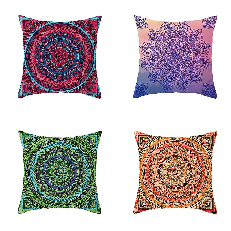 Axyaa Bohemian Geometric Polyester Pillowcase 45x45cm for Home Decor